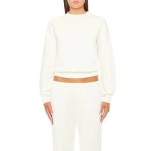 NEW ETERNE shrunken raglan sweatshirt in cream